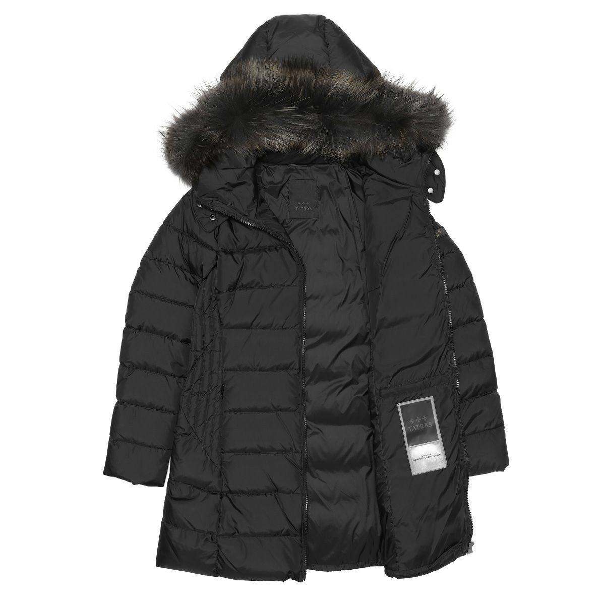 タトラスファー＆フード付 ダウンコート