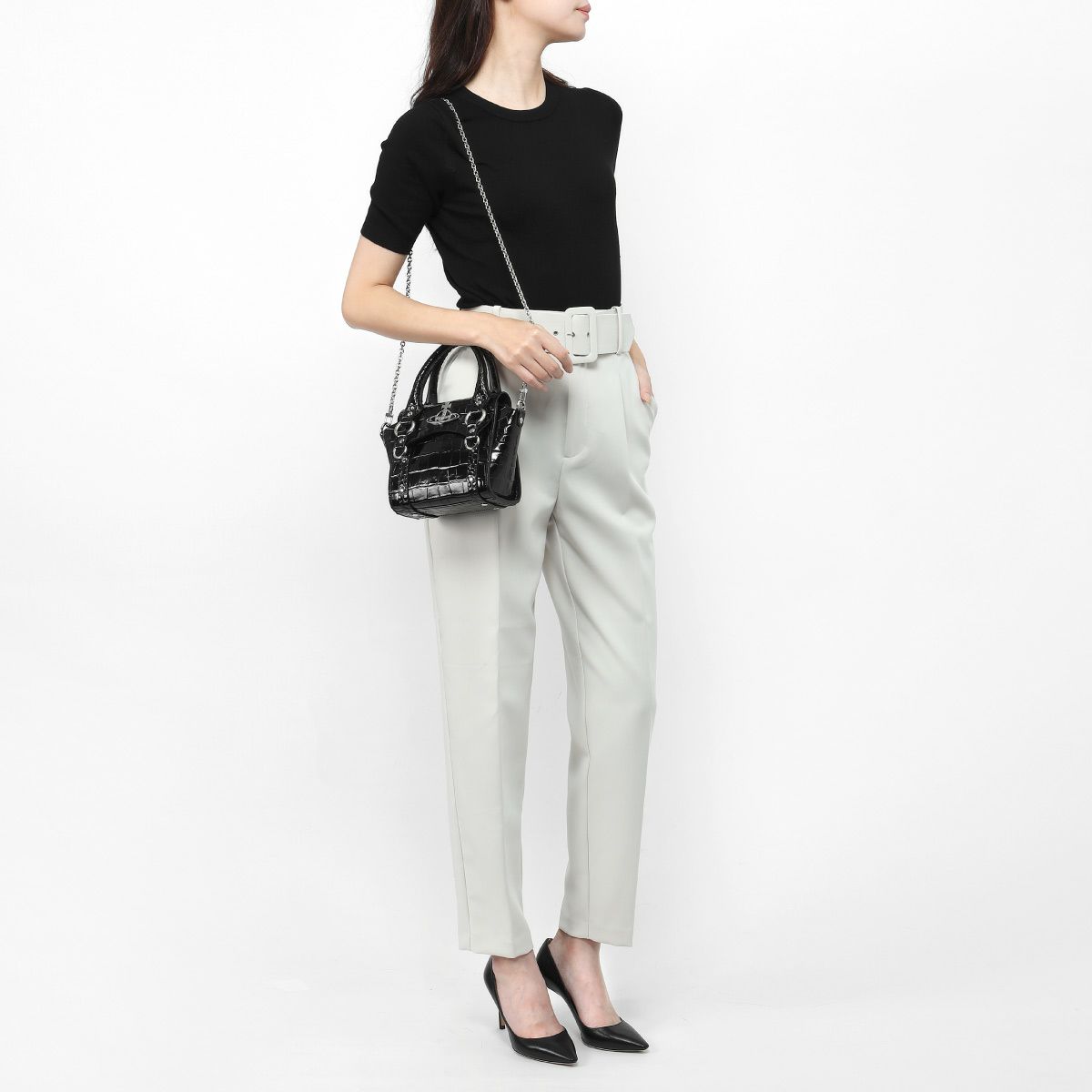 VIVIENNE WESTWOOD ヴィヴィアン ウエストウッド ショルダー付 ハンドバッグ ミニ レディース