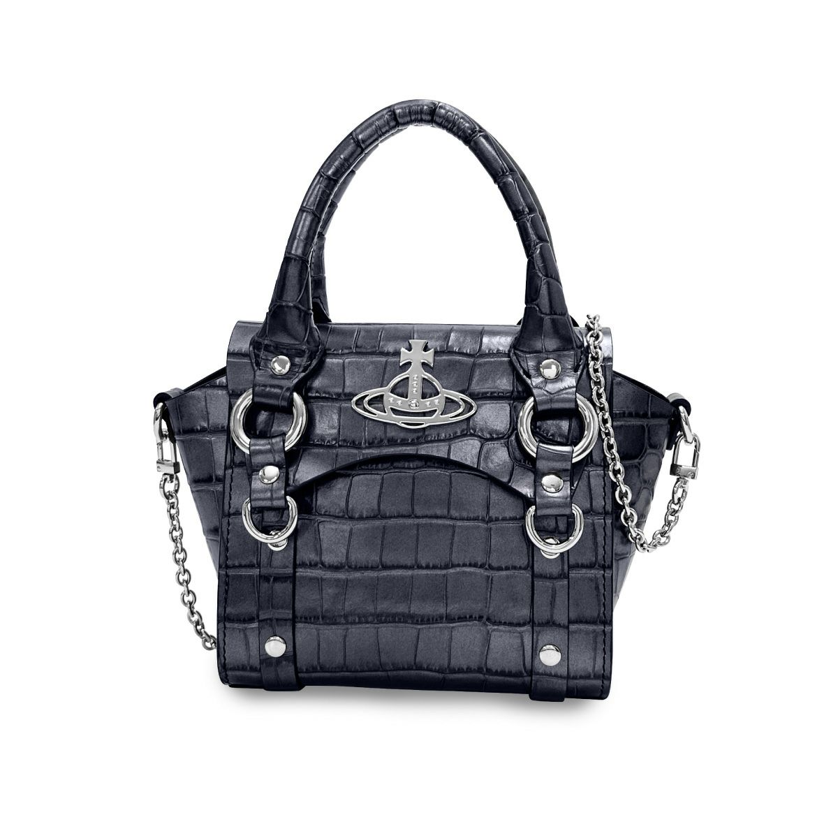 ヴィヴィアンウエストウッド ショルダー付 ハンドバッグ ミニ レディース