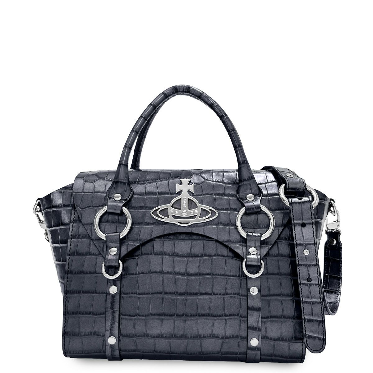 ヴィヴィアンウエストウッド ショルダー付 ハンドバッグ ミディアム レディース