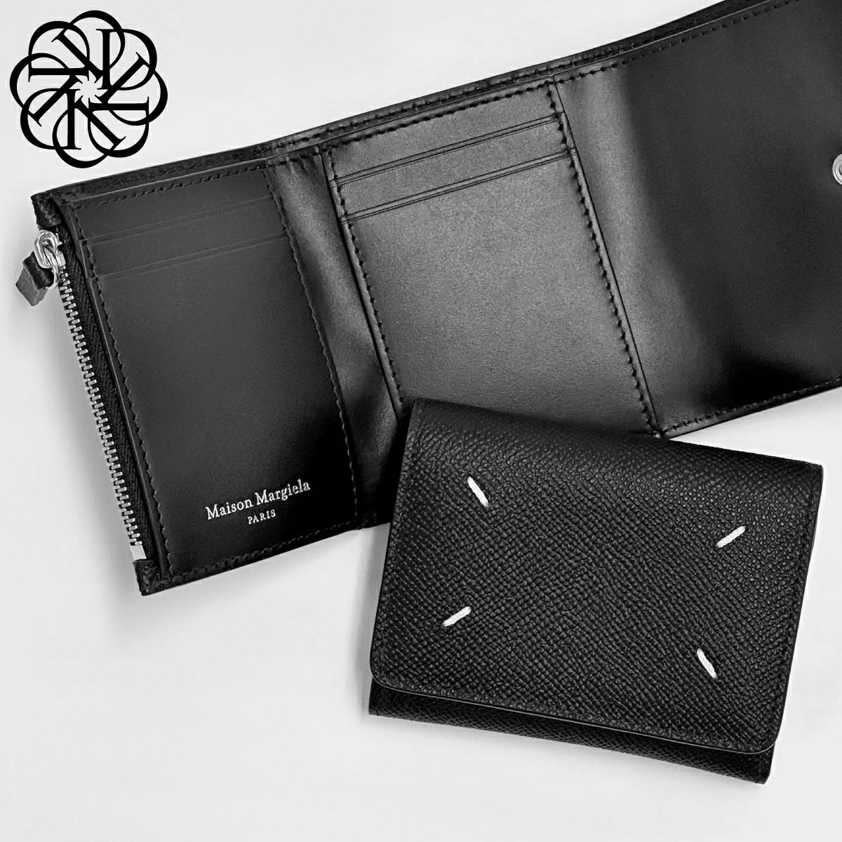 メゾンマルジェラ ライン11 三つ折り財布 レディース